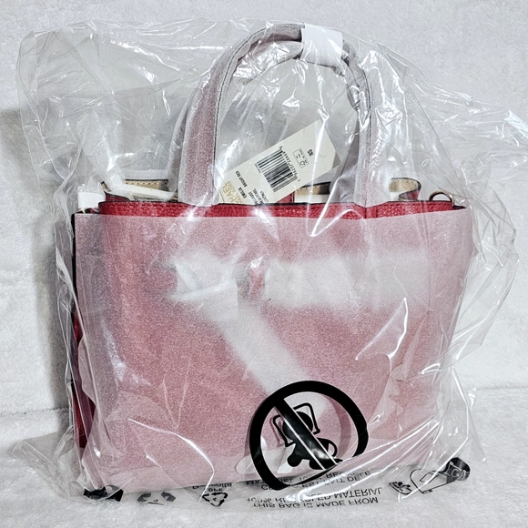 NWT Michael Kors Emilia Small Pebbled Leather Satchel Bright Red - Picture 5 of 7